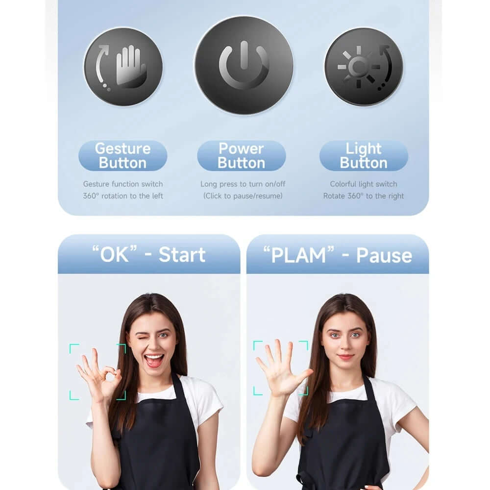 P03 Auto Face Tracking Phone Holder with Colorful Light Ring