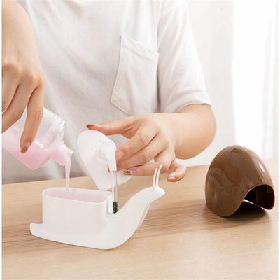 snail-shaped liquid soap dispenser