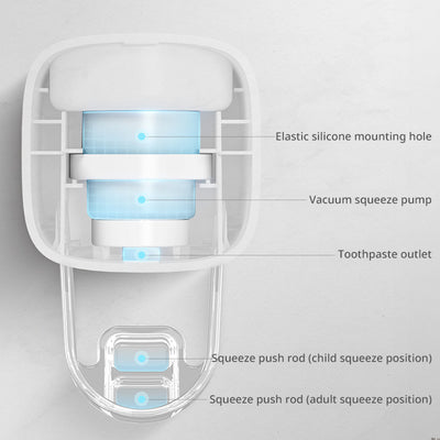Wall - mounted Automatic Dust - proof Toothpaste Dispenser for Adults and Children - Bathroom Accessories Set