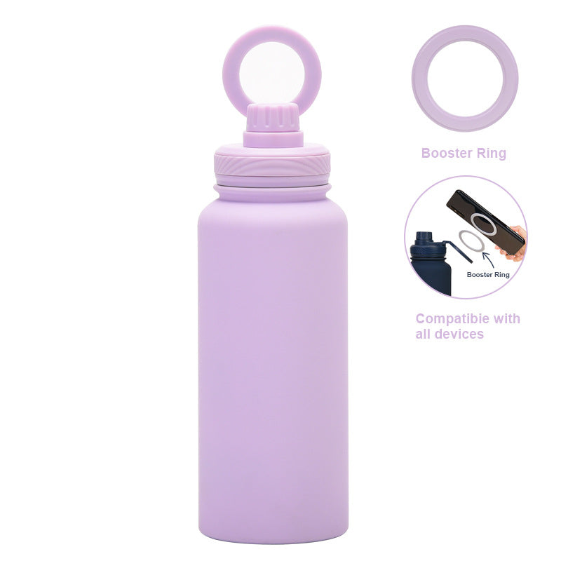 Smart Vacuum Insulated Water Bottle with Phone Holder